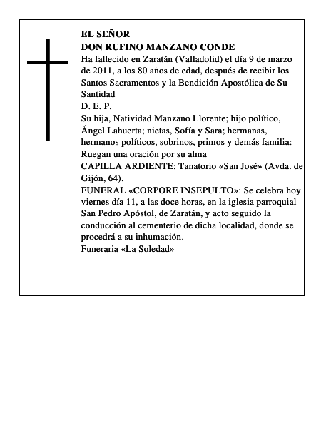 Don Rufino Manzano Conde