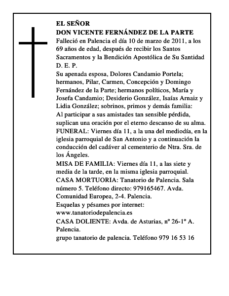 Don Vicente Fernández de la Parte
