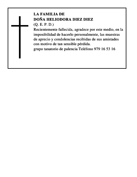 Doña Heliodora Diez Diez