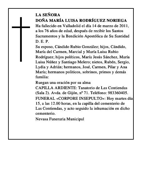 Doña María Luisa Rodríguez Noriega