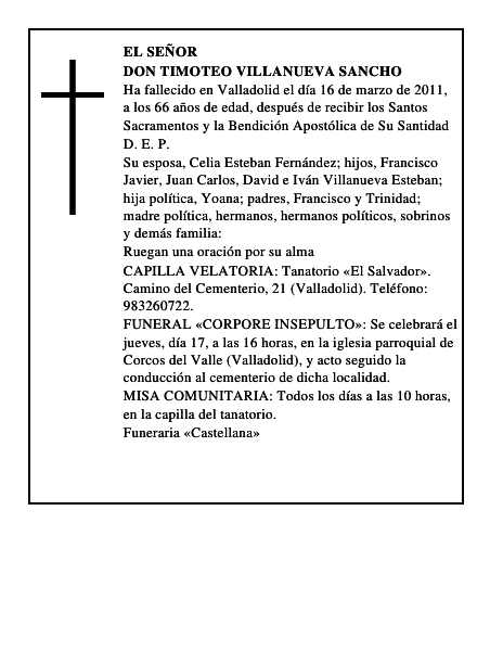 Don Timoteo Villanueva Sancho