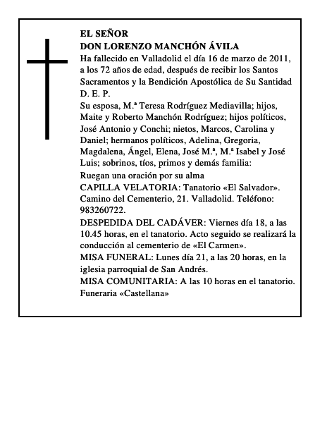 Don Lorenzo Manchón Ávila