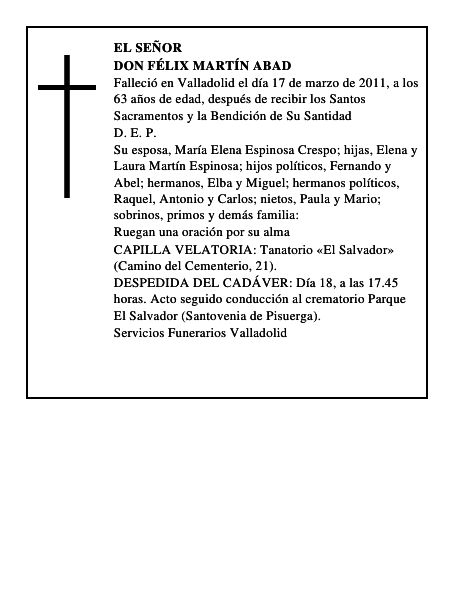 Don Félix Martín Abad