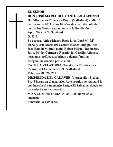 Don José María del Castillo Alfonso