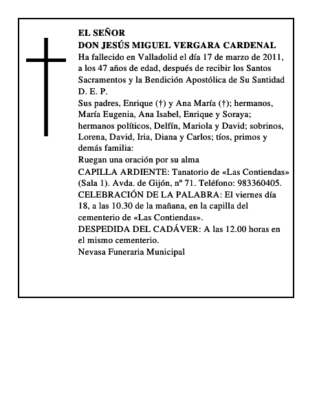 Don Jesús Miguel Vergara Cardenal