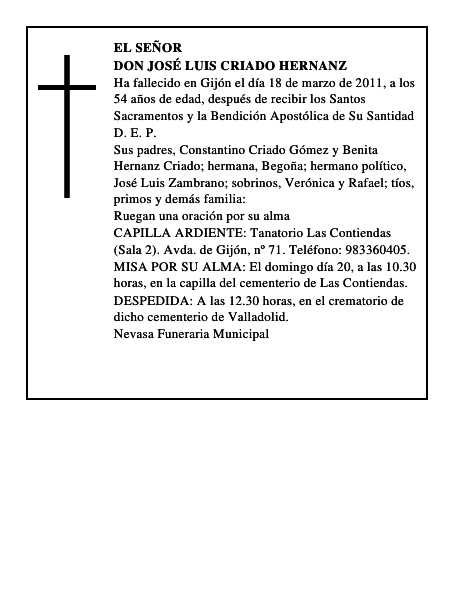 Don José Luis Criado Hernanz