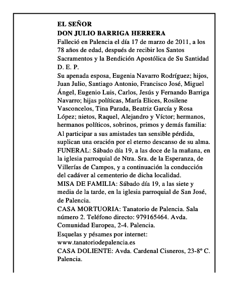 Don Julio Barriga Herrera
