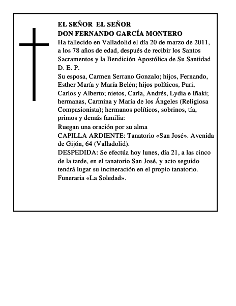 Don Fernando García Montero