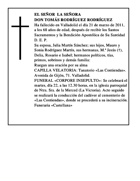 Don Tomás Rodríguez Rodríguez