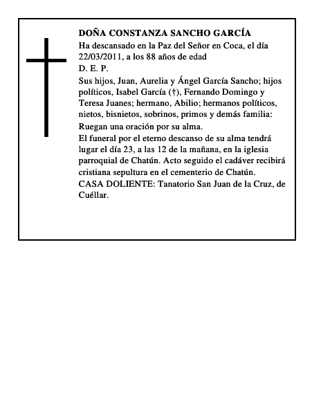 Doña Constanza Sancho García