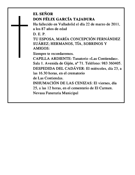 Don Félix García Tajadura