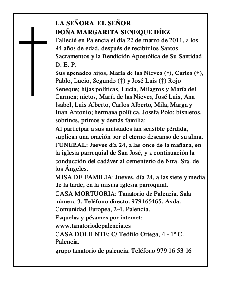 Doña Margarita Seneque Díez