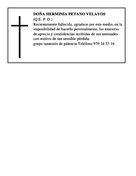 Doña Herminia Petano Velayos