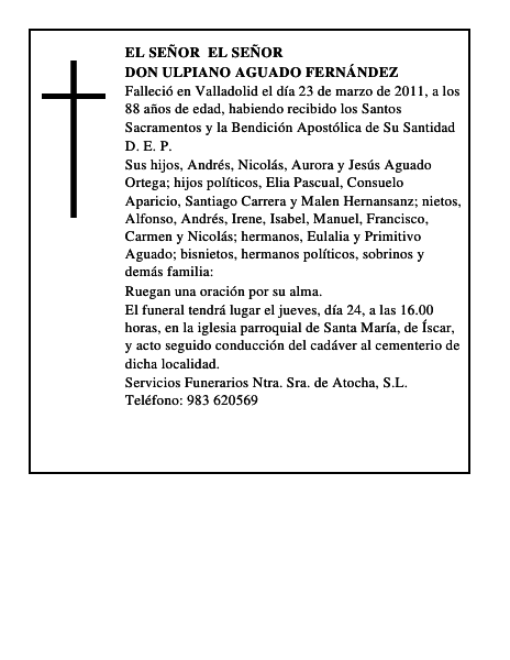 Don Ulpiano Aguado Fernández