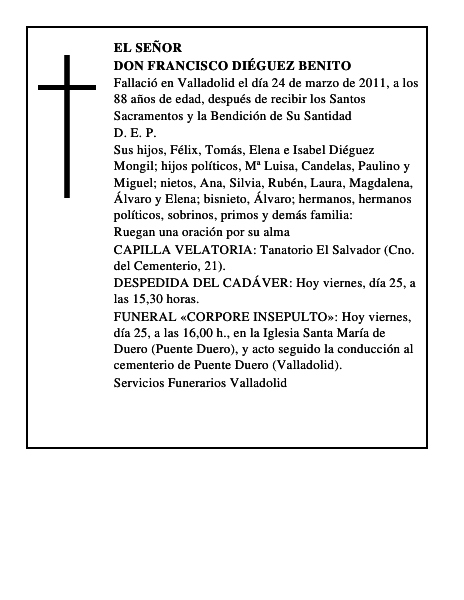 Don Francisco Diéguez Benito