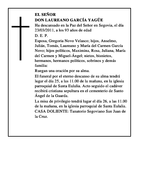 Don Laureano García Yagüe