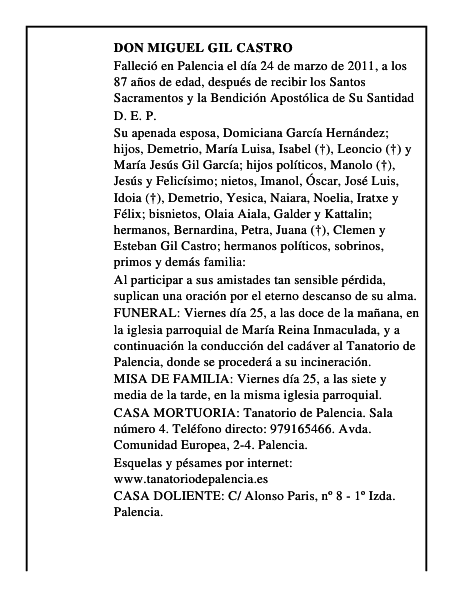 Don Miguel Gil Castro