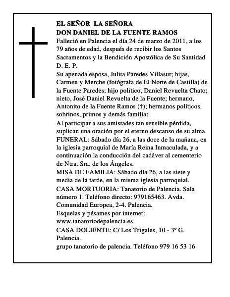 Don Daniel de la Fuente Ramos