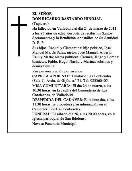 Don Ricardo Bastardo Hinojal