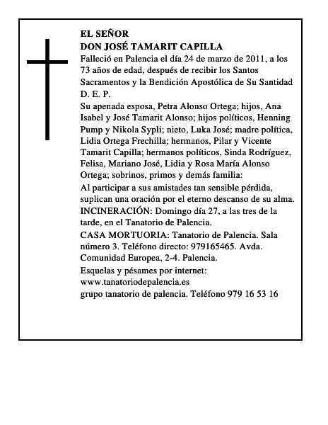 Don José Tamarit Capilla