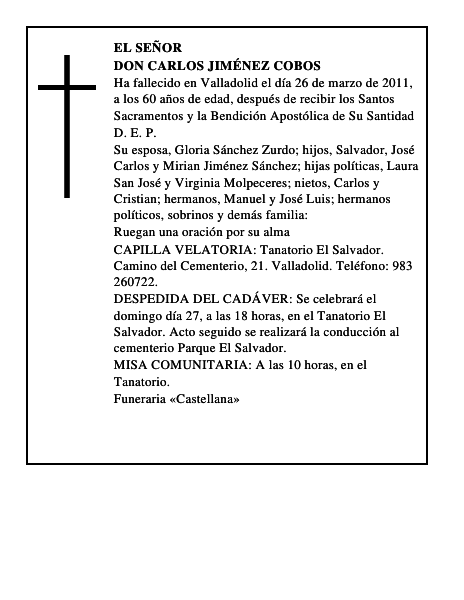 Don Carlos Jiménez Cobos