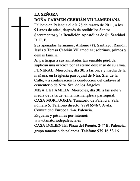 Doña Carmen Cebrián Villamediana