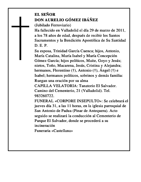 Don Aurelio Gómez Ibáñez
