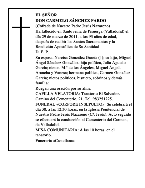 Don Carmelo Sánchez Pardo