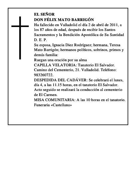 Don Félix Mato Barrigón