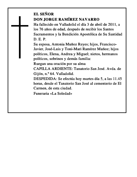 Don Jorge Ramírez Navarro