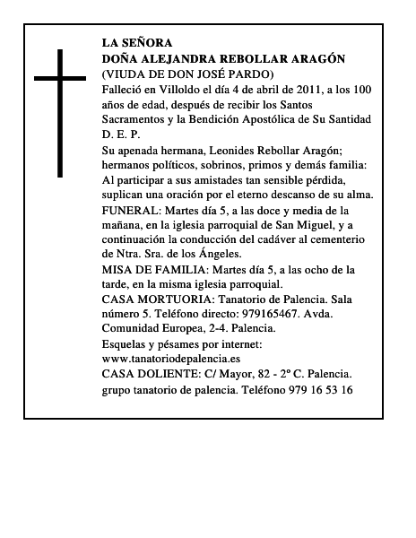 Doña Alejandra Rebollar Aragón