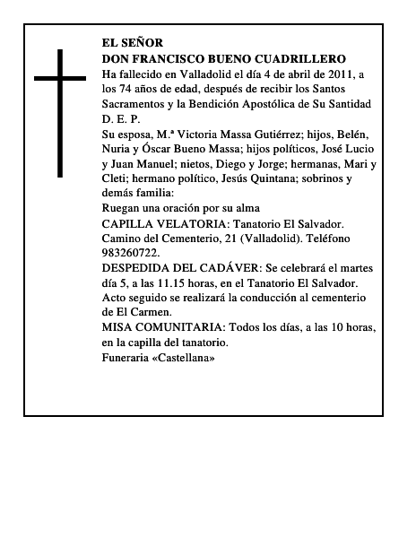 Don Francisco Bueno Cuadrillero
