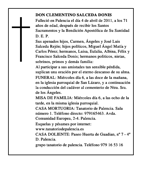 Don Clementino Salceda Donis