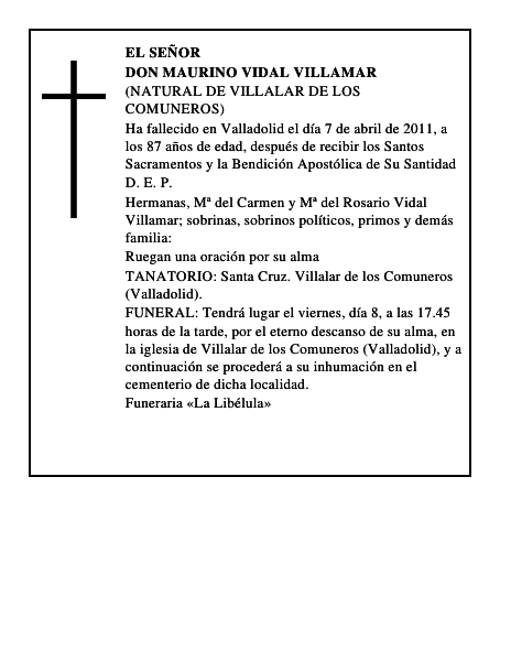 Don Maurino Vidal Villamar