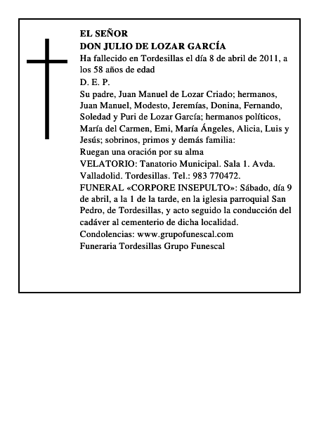 Don Julio de Lozar García