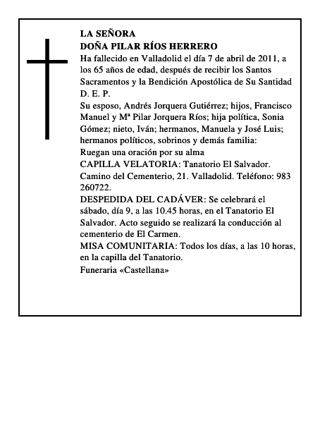 Doña Pilar Ríos Herrero