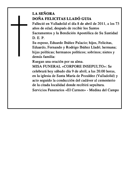 Doña Felicitas Lladó Guia