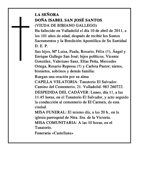 Doña Isabel San José Santos