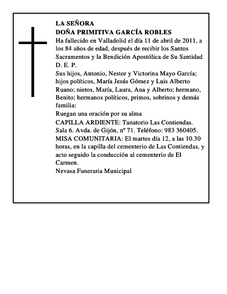 Doña Primitiva García Robles