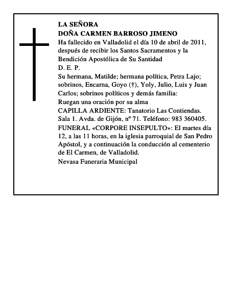 Doña Carmen Barroso Jimeno