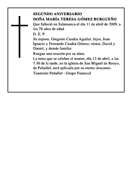 Doña María Teresa Gómez Burgueño