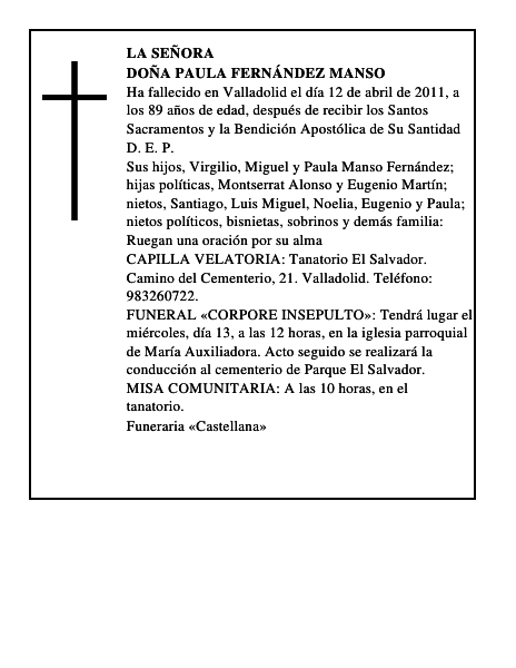 Doña Paula Fernández Manso