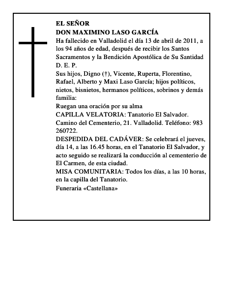 Don Maximino Laso García