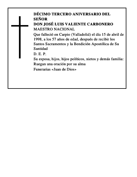 Don José Luis Valiente Carbonero