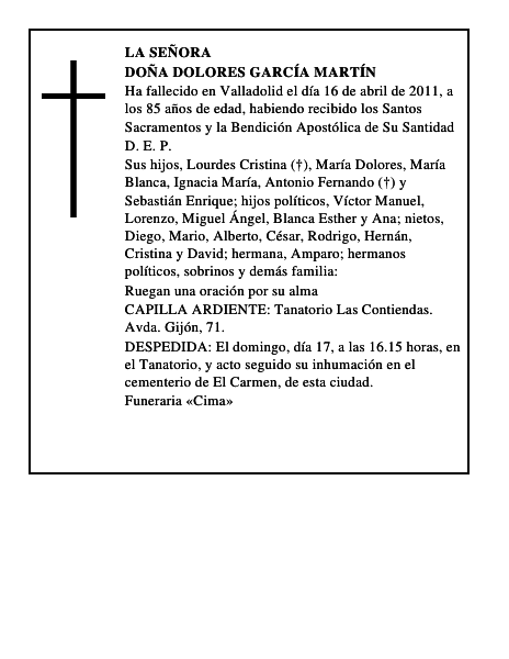 Doña Dolores García Martín