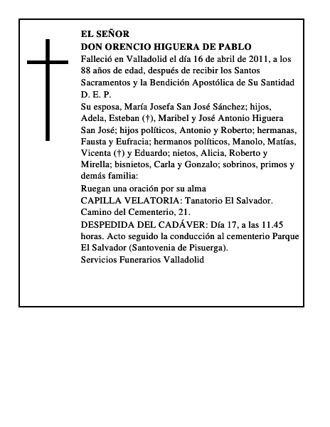 Don Orencio Higuera de Pablo