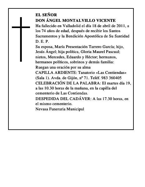 Don Ángel Montalvillo Vicente