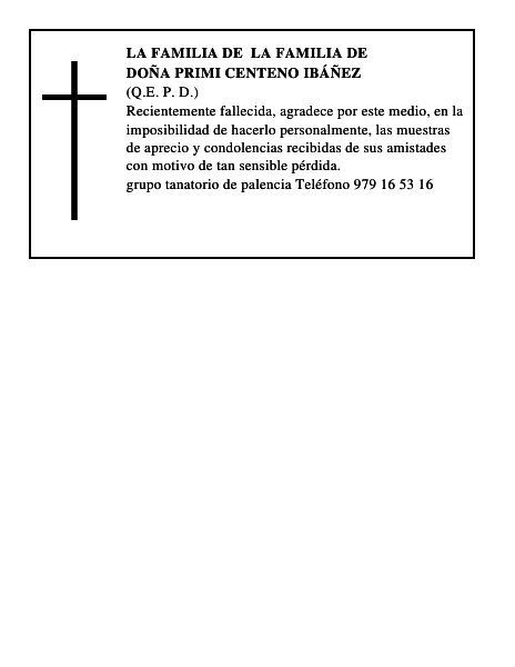 Doña Primi Centeno Ibáñez