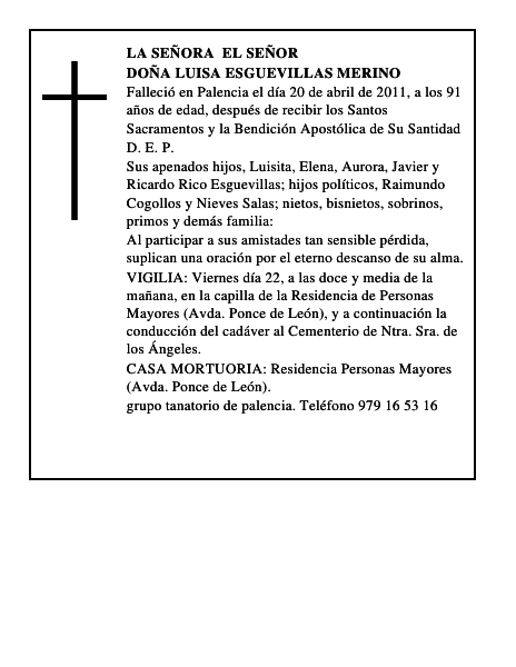 Doña Luisa Esguevillas Merino