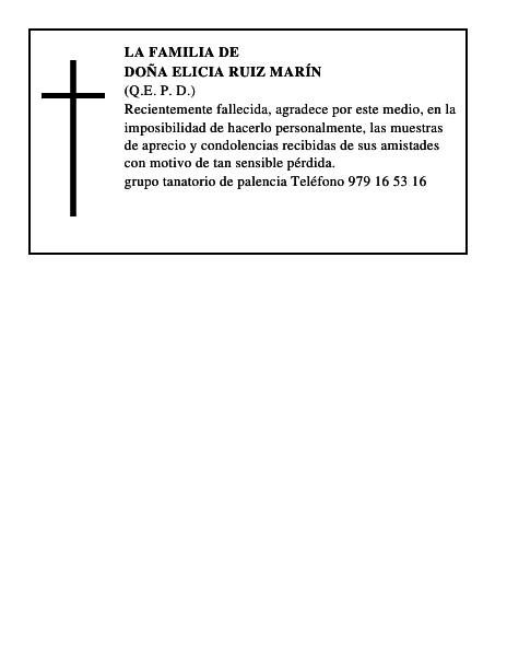 Doña Elicia Ruiz Marín